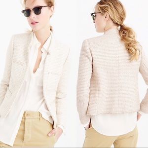 J. Crew Metallic Tweed Jacket With Front Pockets
